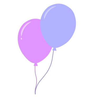 Renkli balon çizimi. Balon illüstrasyonu. Düz tasarım balon çizimi. Çizgi film balonu çizimi 