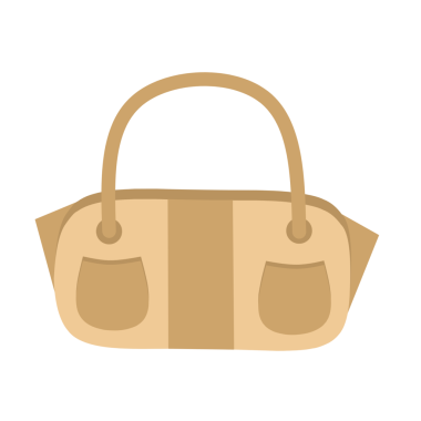 Çeşitli stillerde kadın çantalarının düz tasarım çizimi