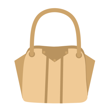 Çeşitli stillerde kadın çantalarının düz tasarım çizimi