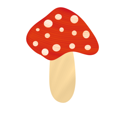 Kırmızı mantar çizimi. Çizgi film mantarı çizimi. Düz mantar tasarımı