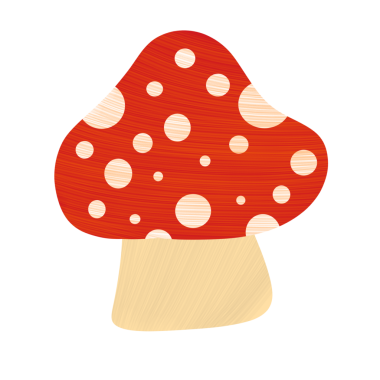 Kırmızı mantar çizimi. Çizgi film mantarı çizimi. Düz mantar tasarımı