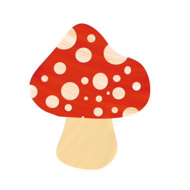 Kırmızı mantar çizimi. Çizgi film mantarı çizimi. Düz mantar tasarımı