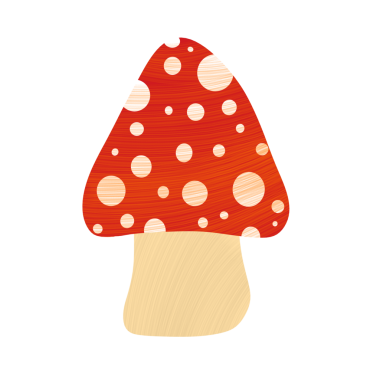 Kırmızı mantar çizimi. Çizgi film mantarı çizimi. Düz mantar tasarımı