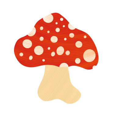 Kırmızı mantar çizimi. Çizgi film mantarı çizimi. Düz mantar tasarımı