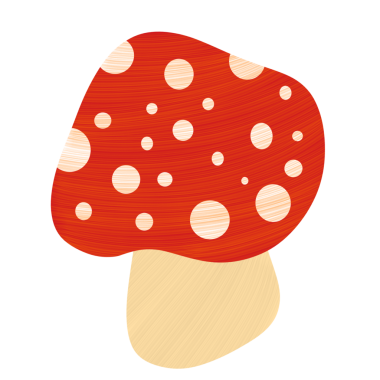 Kırmızı mantar çizimi. Çizgi film mantarı çizimi. Düz mantar tasarımı