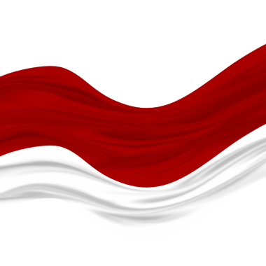 Kırmızı ve beyaz bayrak tasviri. Kırmızı ve beyaz bayrağın dalgalanması. Endonezya bayrağının resmi