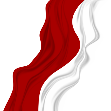 Kırmızı ve beyaz bayrak tasviri. Kırmızı ve beyaz bayrağın dalgalanması. Endonezya bayrağının resmi