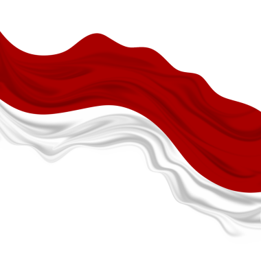 Kırmızı ve beyaz bayrak tasviri. Kırmızı ve beyaz bayrağın dalgalanması. Endonezya bayrağının resmi