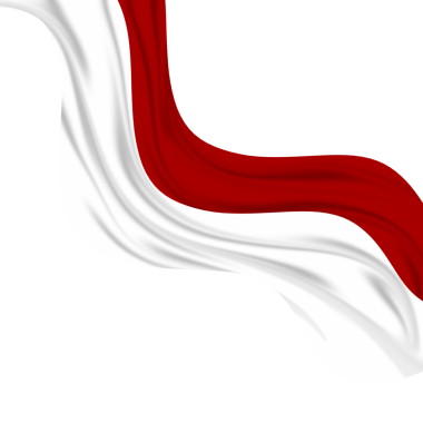 Kırmızı ve beyaz bayrak tasviri. Kırmızı ve beyaz bayrağın dalgalanması. Endonezya bayrağının resmi