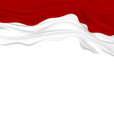 Kırmızı ve beyaz bayrak tasviri. Kırmızı ve beyaz bayrağın dalgalanması. Endonezya bayrağının resmi