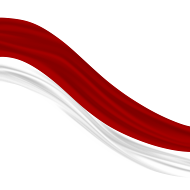 Kırmızı ve beyaz bayrak tasviri. Kırmızı ve beyaz bayrağın dalgalanması. Endonezya bayrağının resmi