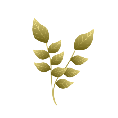 Altın yaprak tasviri. Yaprakların çizimi 