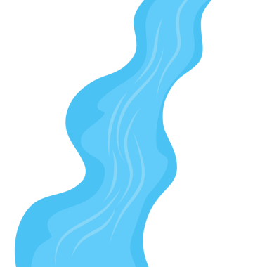 Akan mavi nehir suyu tasviri 