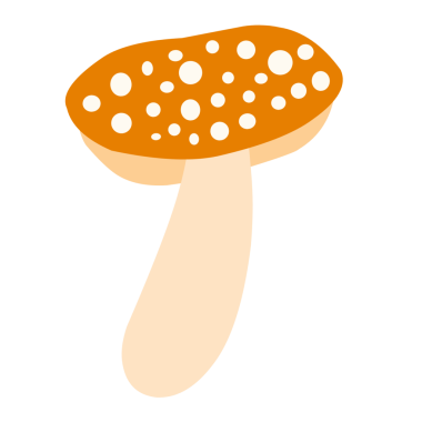 Renkli mantar çizimi. Orman mantarları. Mantar şapkalı. Mantar düz tasarım. Çizgi film tarzında mantar çizimi