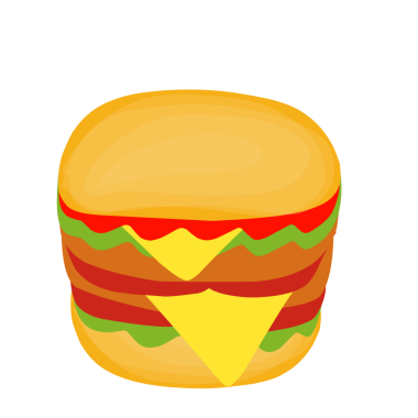 El çizimi burger çizimi. Düz tasarım burger çizimi. Yemek çizimi. Çizburger illüstrasyonu