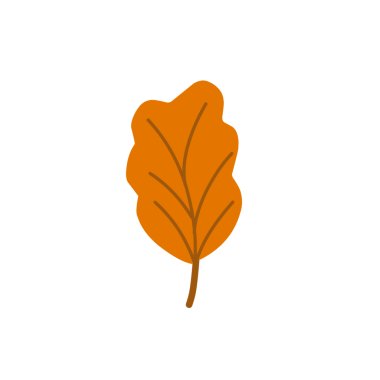 Portakal rengi sonbahar yaprakları. El çizimi yaprak çizimi. Düşen yapraklar. Sonbahar yaprağı şekilleri. Yaprak illüstrasyonu