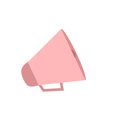 Bir megafonun düz tasarım çizimi. Bir konuşmacının tasviri. Çizgi film tarzında megafon illüstrasyonu 