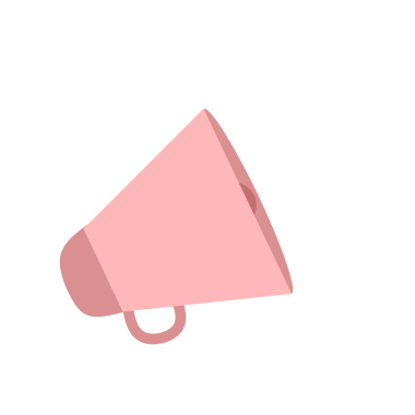 Bir megafonun düz tasarım çizimi. Bir konuşmacının tasviri. Çizgi film tarzında megafon illüstrasyonu 