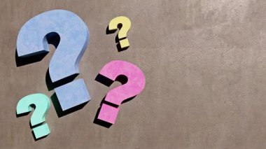 Somut Renkli Soru İşaretleri