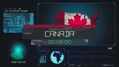 Kanada Füze Saldırısı Geri sayım Ekranı, Siber Saldırı