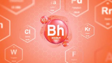 Bohrium Periyodik Element Hücresi