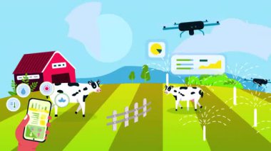 Çiftçi Çiftlik için Telefon Kontrol Dronu Kullanıyor