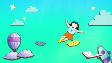 Çocuklar için Uçan Kız çizgi filmi