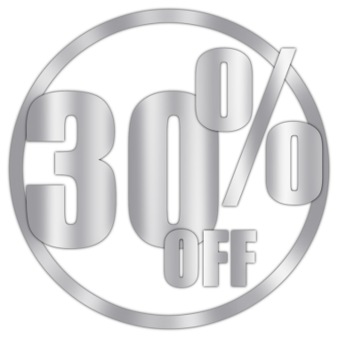 3D Gümüş İndirim Etiketi, Şeffaf Arkaplanda Özel Tanıtım Rozeti