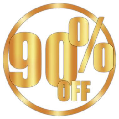 3D Bronz İndirim Etiketi, Şeffaf Arkaplanda Özel Tanıtım Rozeti