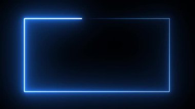 Neon dikdörtgen döngü video canlandırması