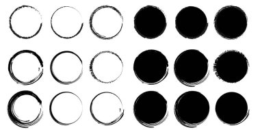 Grunge Çember Kenarlıkları Kümesi