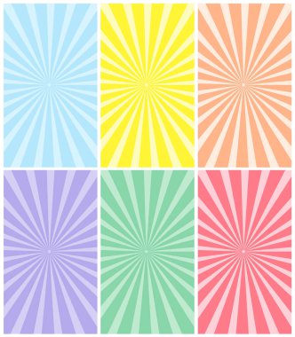 Renkli Radyal Patlama Günışığı Retro Biçimi