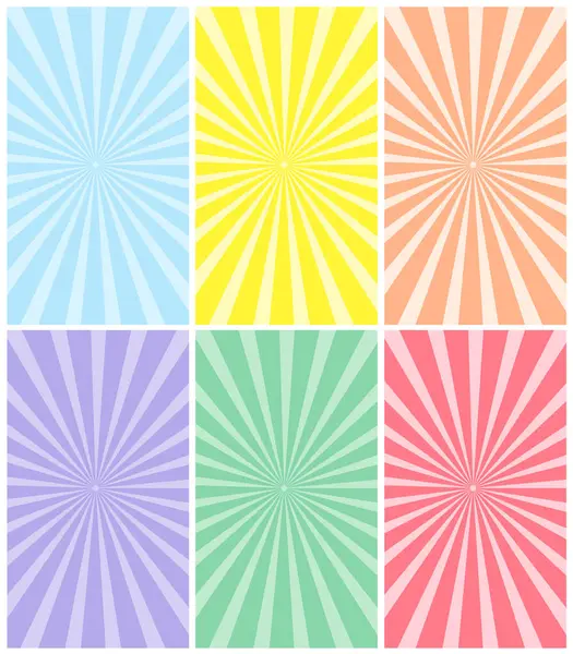 Renkli Radyal Patlama Günışığı Retro Biçimi