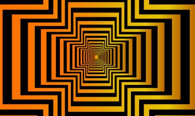 Optik yanılsama eğimli altın spiral fütüristik arkaplan