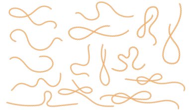 Dekoratif Amaçlar İçin Halat Elementleri Düğümleri, Kıvrımları ve Kıvrımları