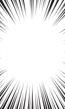 Çizgi Roman Hız Çizgileri - Radikal Patlama Efekti