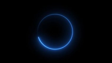 Çember neon çizgi döngüsü canlandırması