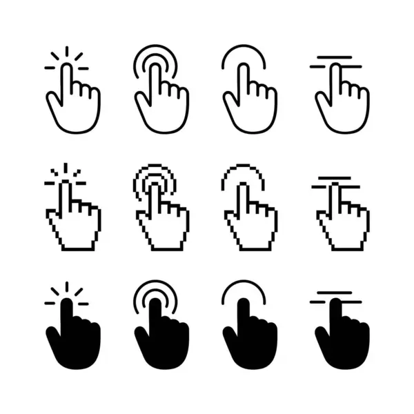 El Tıklama Tıklama İmleç Simgeleri, UI UX Tasarımı