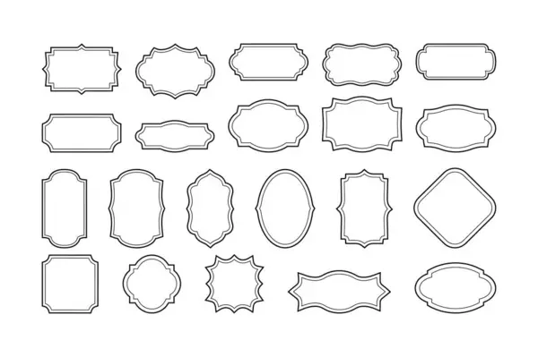 Klasik Dekoratif Etiket Çerçeve Vektörü Ayarları