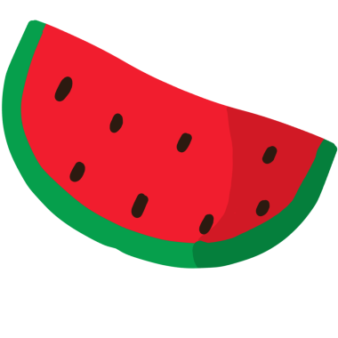 Tatlı karpuz dilimi. Yaz meyvesi çizimi.