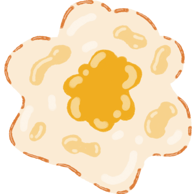 Çıtır Kenarlı Şirin Kızarmış Yumurtalı Kek Çizimi