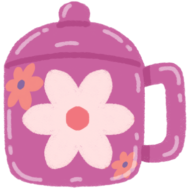 Şirin Çiçek Kupa Resimleri Pembe El Çekim Kupası PNG