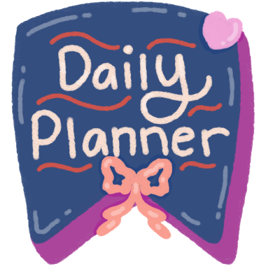 Kırtasiye ve Dijital Günlük için Şirin Günlük Düzenleyici Çizimi