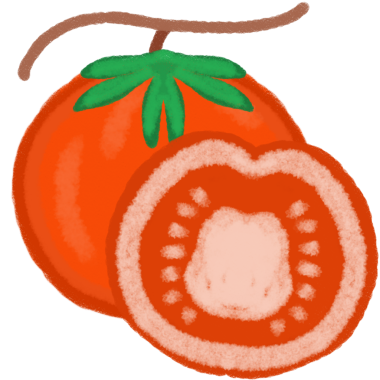 El yapımı domates haç kesitli tatlı taze kırmızı domates resimli pastel boya stili şeffaf arkaplan