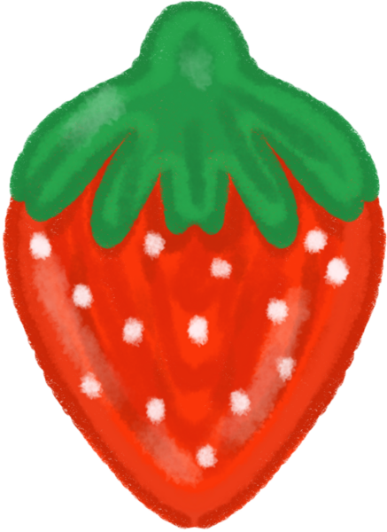 Elle çizilmiş Eriyen Jöle Tabanlı Şirin Parlak Çilek