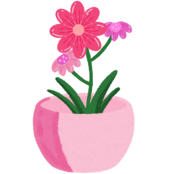 Dekoratif Tasarım İçin El Çizimi Suluboya Biçimi Zarif Pembe Çiçek Çizimi