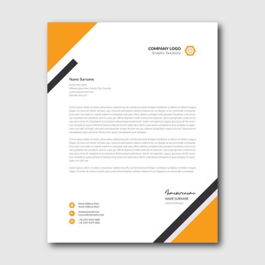 Şirket Mektup Başlığı Tasarım Şablonu. Yüksek kalite fotoğraf