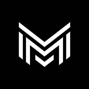 Yeni başlayanlar, dijital ajanslar ve kurumsal markalaşma için uygun M harfini içeren parlak ve modern bir vektör logosu..