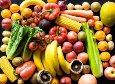 Meyveler ve Sebzeler Elma, Leek, Mısır Koçanı, Kiwi, Nektarinler, Havuç, Kolay Aynasızlar, Domates, Mango, Mango, Mantar, Avokado