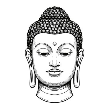 Buddha Baş Vektör Taslak Biçimi